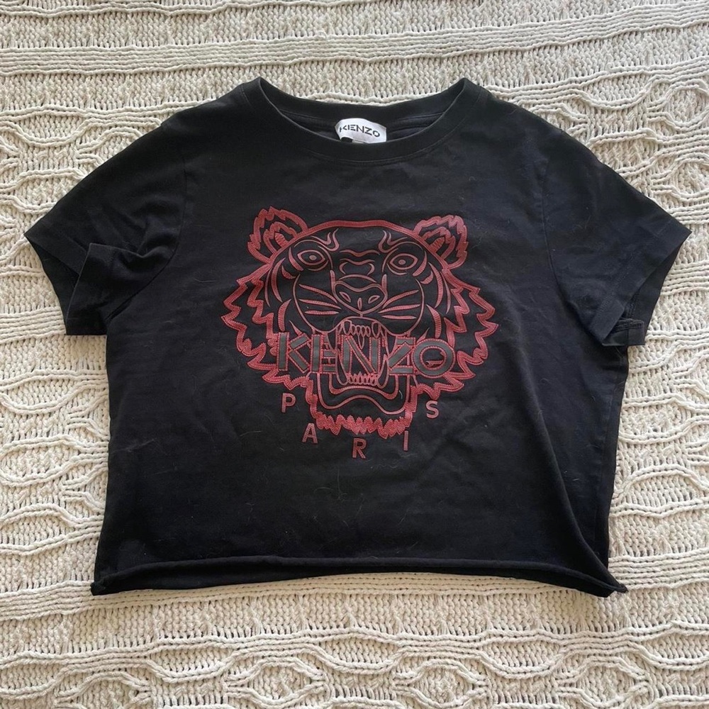BLACK KENZO CROPPED TEE